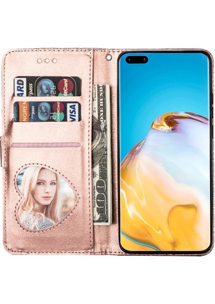 Huawei P40 Lite Için Fermuar Cep Durumda Pu Deri Bilek Kayışı Kart Tutucu (Yurt Dışından)