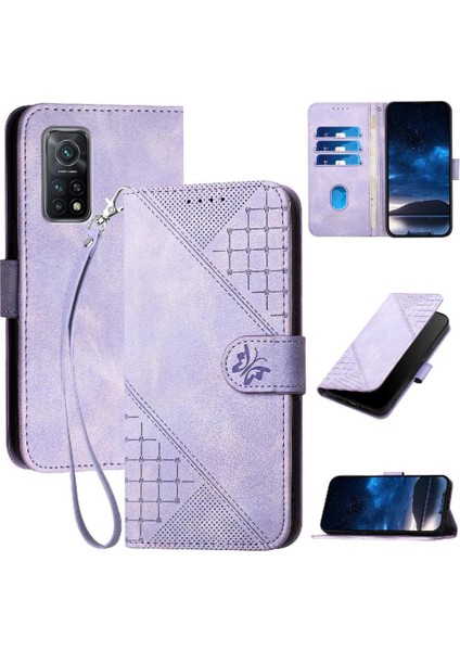 Xiaomi 10T/10T Pro Için Flip Case Ayrılabilir El Kayışı ile Kabartmalı Yüksek (Yurt Dışından)