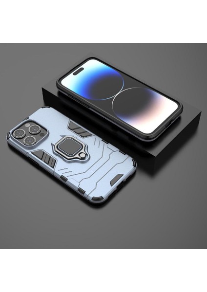 Halka Araba Montaj Kickstand Durumda IPhone 15 Pro Max Kickstand Askeri (Yurt Dışından)