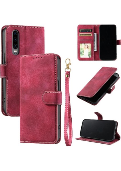 Huawei P30 Cüzdan Kart Yuvaları Manyetik Kickstand Pu Deri Için Flip Case (Yurt Dışından) indirimleri