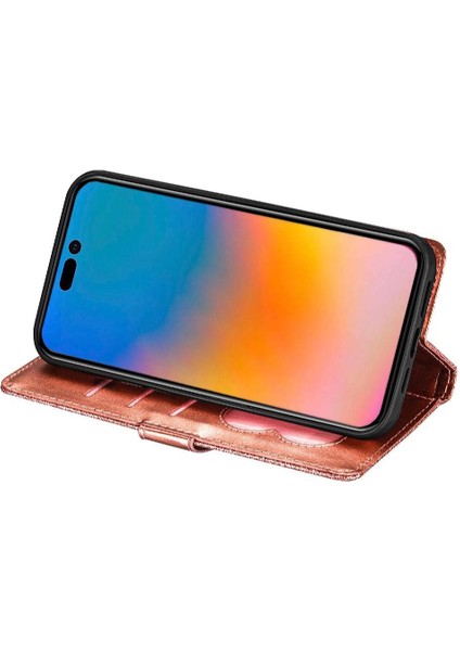 IPhone 14 Için Fermuar Cep Durumda Pro Max Kart Tutucu Pu Deri Glitter (Yurt Dışından)