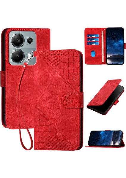 Xiaomi Redmi Not Için Flip Case 13 Pro 4g Kabartmalı Kelebek Yüksek Kalite (Yurt Dışından)