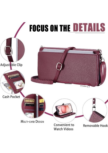 Google Piksel 9/9 Pro Uzun Kordon Fermuar Faturaları Yuvası 9 Için Crossbody Durumda (Yurt Dışından)