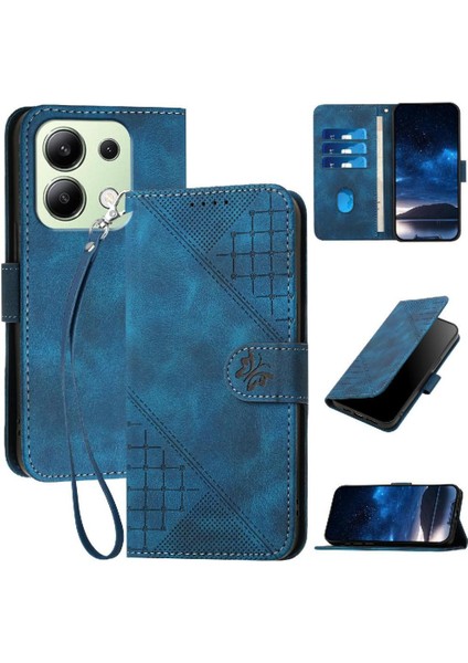 Xiaomi Redmi Not 13 Için Flip Case 4g Kabartmalı Kelebek ve Kredi Kartı (Yurt Dışından)