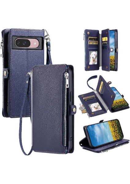 Google Piksel 8 Pro Kılıf Cüzdan Uzun Kordon 9 Kart Için Crossbody Durumda (Yurt Dışından)