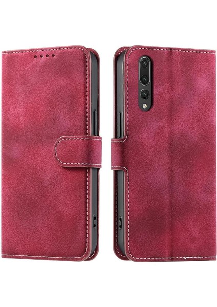 Huawei P20 Pro Kickstand Manyetik Cüzdan Kart Yuvaları Için Flip Case Bilek Pu (Yurt Dışından) fırsatları
