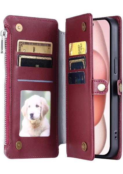 IPhone 12 Pro Max Için Crossbody Durumda Rfıd Engelleme Fermuar Faturaları Yuvası 9 (Yurt Dışından)