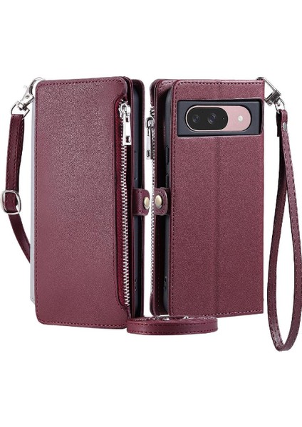 Google Piksel 9 Pro Rfıd Engelleme Fermuar Faturaları Yuvası 9 Için Crossbody Durumda (Yurt Dışından)