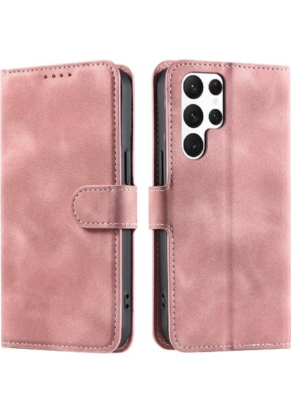 Samsung Galaxy S24 Ultra Cüzdan Kart Yuvaları Için Flip Case Bilek Kayışı Pu (Yurt Dışından)