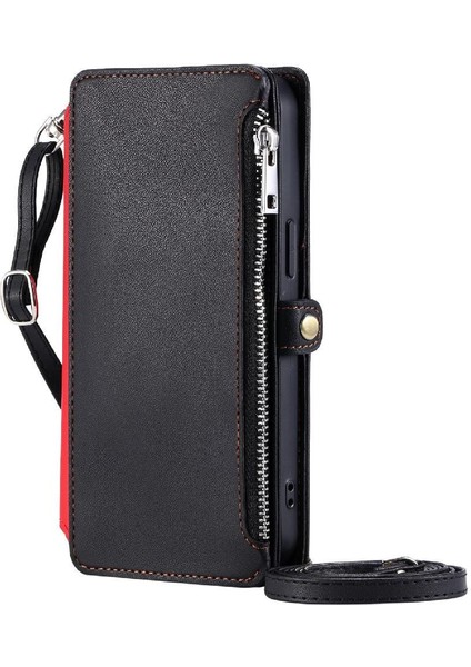 Crossbody Durumda IPhone 6/6s Fermuar Faturaları Yuvası Durumda Cüzdan Uzun Rfıd (Yurt Dışından)