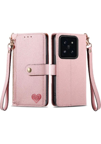Xiaomi 14T Darbeye Fermuar Cüzdan Deri Kılıf Aşk Için Flip Case (Yurt Dışından) modelleri
