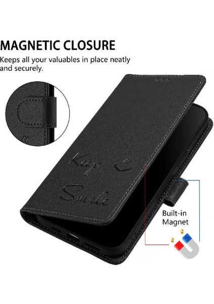 IPhone 16 Için Kılıf Artı Kapak Kapak Pu Deri Rfıd Engelleme Kart Tutucu (Yurt Dışından)