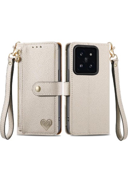 Xiaomi 14T Darbeye Fermuar Cüzdan Deri Kılıf Aşk Için Flip Case (Yurt Dışından) fiyatları