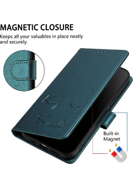 IPhone 15 Için Kılıf Pro Rfıd Engelleme Kapak Kapak Pu Deri Kart Tutucu (Yurt Dışından)