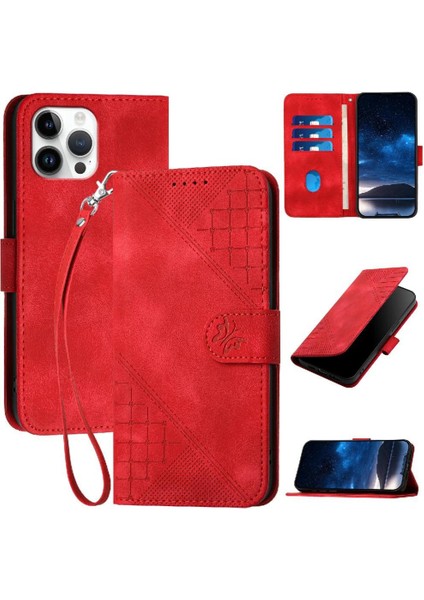 IPhone 12 Için Flip Case Pro Max ve Kredi Kartı Yuvası Kabartmalı Kelebek (Yurt Dışından)