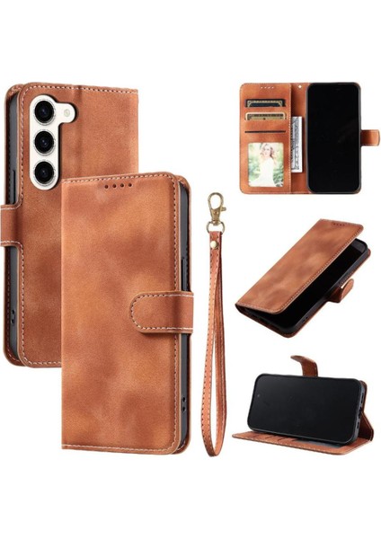 Samsung Galaxy S23 Artı Manyetik Bilek Kayışı Cüzdan Kart Pu Için Flip Case (Yurt Dışından) fiyatları