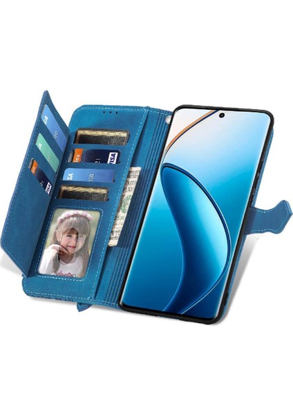 Realme 13 Çok Renkli Cüzdan Çoklu Kart Yuvası Flip Fermuar Tarzı Için Kılıf (Yurt Dışından)
