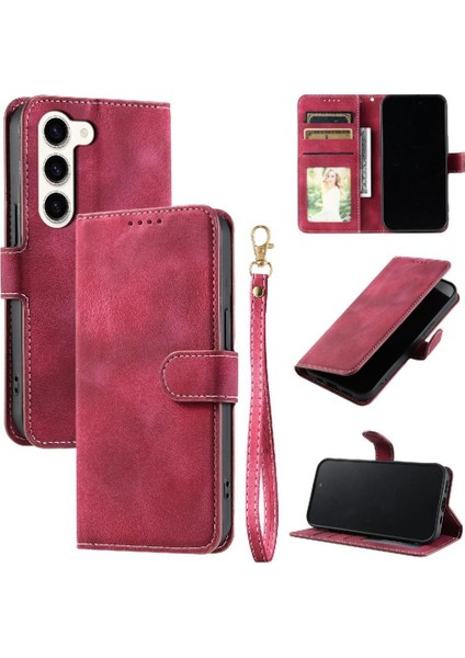 Samsung Galaxy S23 Için Flip Case Pu Deri Cüzdan Kart Yuvaları Manyetik (Yurt Dışından) indirimleri