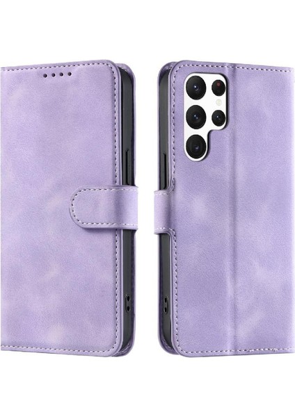 Samsung Galaxy S24 Ultra Cüzdan Kart Yuvaları Için Flip Case Bilek Kayışı Pu (Yurt Dışından)