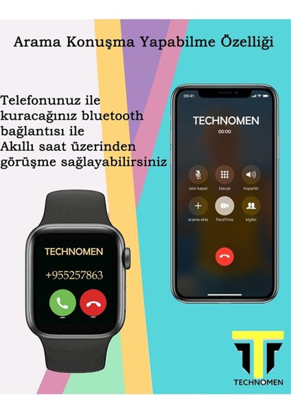 2 Yıl Akıllı Saat Plus + Kablosuz Kulaklık Ikili Beyaz Set Ios Android Watch 44 mm Ithalatçı G