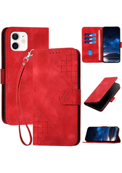 Ayrılabilir El Kayışı ile IPhone 11 Için Flip Case Kabartmalı Kelebek ve (Yurt Dışından)
