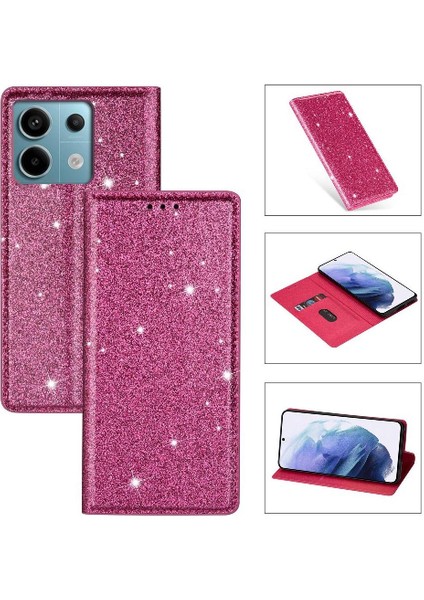 Xiaomi Redmi Not 13 Pro 4g Manyetik Kapatma Kartı Için Glitter Flip Case (Yurt Dışından)