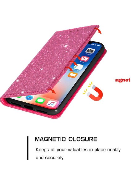 Xiaomi Redmi Not 13 Pro 4g Manyetik Kapatma Kartı Için Glitter Flip Case (Yurt Dışından)