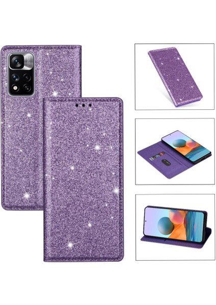 Glitter Flip Case Xiaomi Redmi Için Not 11 Pro 4g/5g Flip Case Cüzdan Kart (Yurt Dışından)