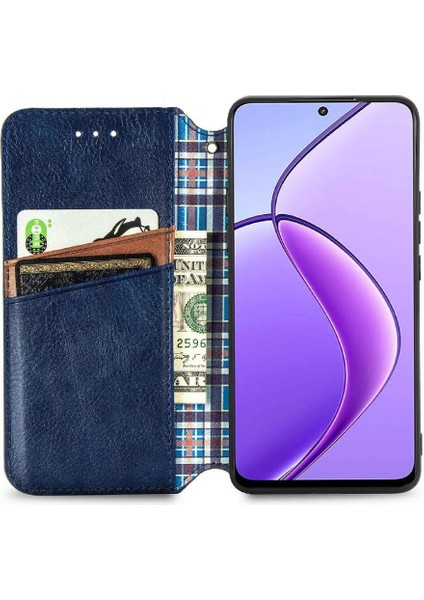 Realme 13 Flip Kapak Cüzdan Fonksiyonu Zarif Iş Deri Için Kılıf (Yurt Dışından)
