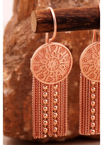 Anadolu Motifli Elişi Hasır Rose Gümüş Küpe 7003 fiyatları