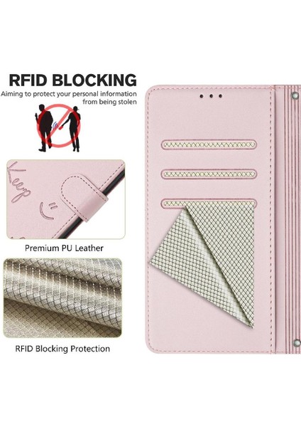 IPhone 12 Için Kılıf Mini Kart Tutucu Cüzdan Kapak Çevirin Rfıd Engelleme Pu (Yurt Dışından)