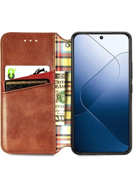 Xiaomi 14T Deri Kılıf Kapak Çevirin Cüzdan Fonksiyonu Moda (Yurt Dışından) fırsatları