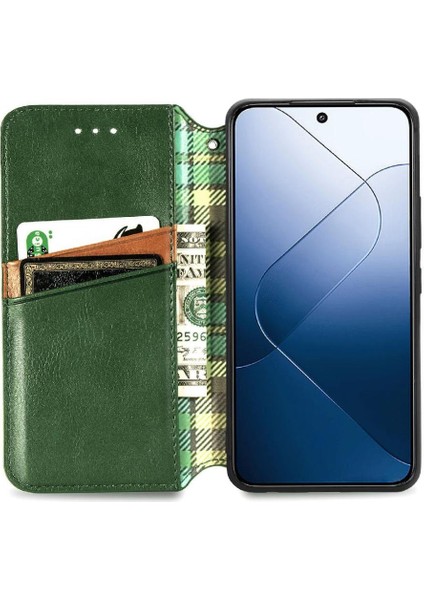 Xiaomi 14T Deri Kılıf Kapak Çevirin Cüzdan Fonksiyonu Moda (Yurt Dışından) fırsatları