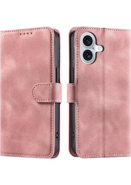 IPhone 16 Için Flip Case Artı Pu Deri Manyetik Cüzdan Kart Yuvaları Bilek (Yurt Dışından)