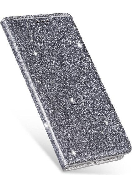 IPhone 16 Için Glitter Flip Case Artı Pu Deri Kart Tutucu Manyetik Kapak (Yurt Dışından)