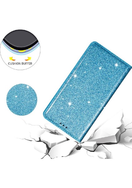Glitter Flip Case IPhone 15 Pro Max Flip Case Cüzdan Kart Tutucu Pu (Yurt Dışından)