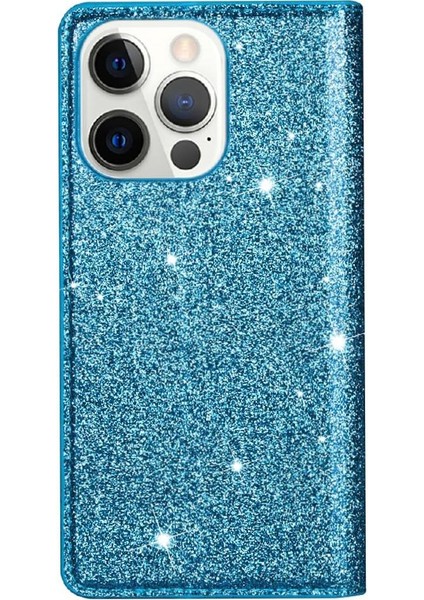 Glitter Flip Case IPhone 15 Pro Max Flip Case Cüzdan Kart Tutucu Pu (Yurt Dışından)