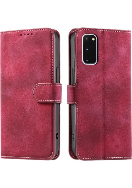 Samsung Galaxy S20 Manyetik Kickstand Bilek Kayışı Pu Deri Için Flip Case (Yurt Dışından) indirimleri