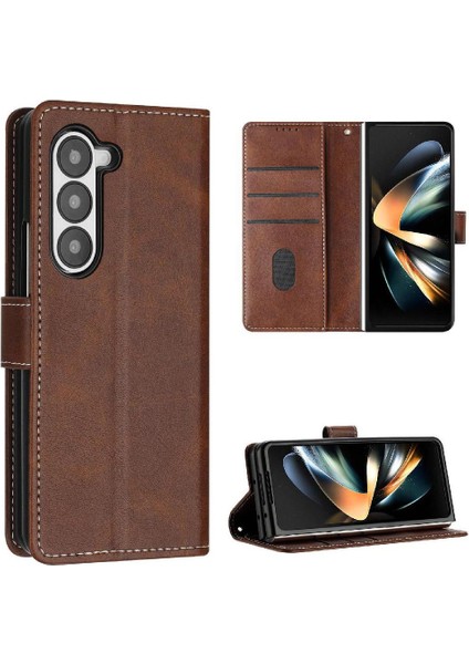 Samsung Galaxy Z Için Flip Case Kart ile Toka Saf Renk ile 6 5g Kat (Yurt Dışından)