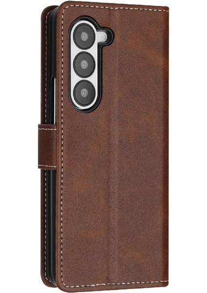 Samsung Galaxy Z Için Flip Case Kart ile Toka Saf Renk ile 6 5g Kat (Yurt Dışından)