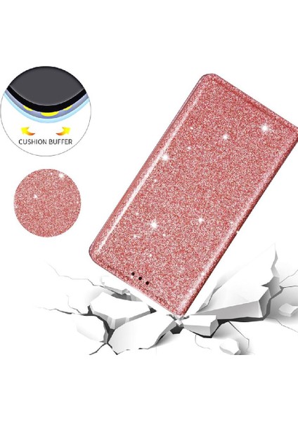 IPhone 15 Için Glitter Flip Case Artı Kart Tutucu Flip Case Cüzdan Pu (Yurt Dışından)