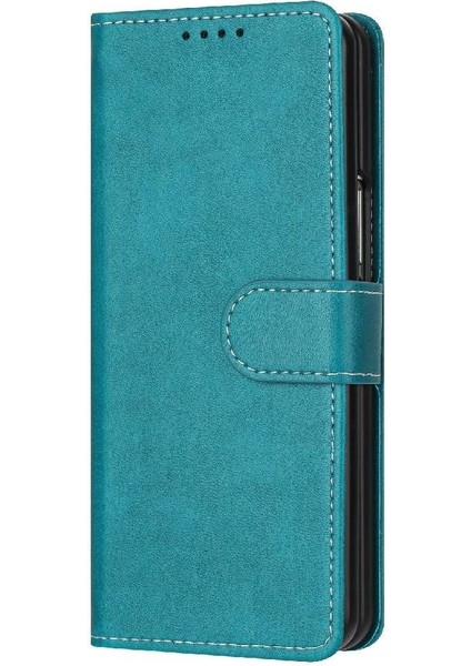 Samsung Galaxy Z Için Flip Case Kart ile Toka Saf Renk ile 6 5g Kat (Yurt Dışından)
