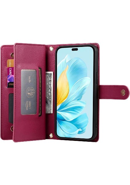 Onur Için Flip Case 200 Lite Standı Cüzdan Crossbody Kayış Iş (Yurt Dışından)