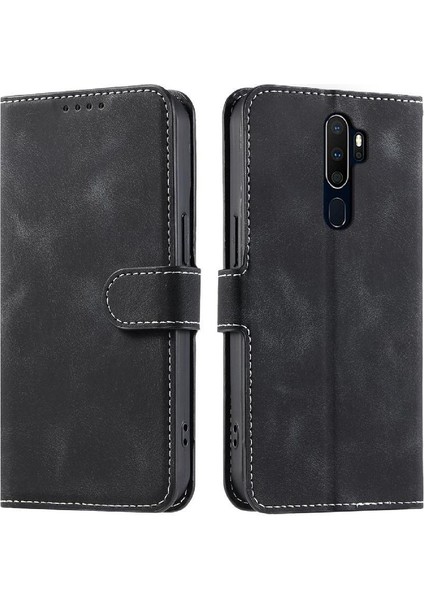 Oppo Aakickstand Bilek Kayışı Manyetik Pu Deri Cüzdan Için Flip Case (Yurt Dışından)