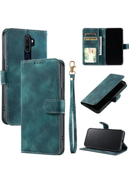 Oppo Aakickstand Bilek Kayışı Manyetik Pu Deri Cüzdan Için Flip Case (Yurt Dışından)