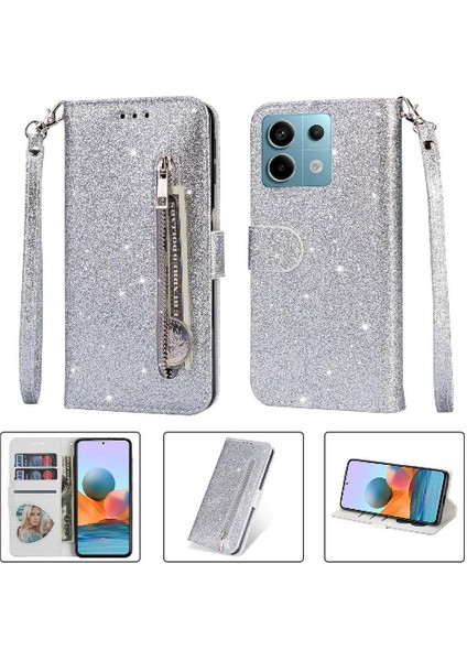 Xiaomi Redmi Not 13 Için Fermuarlı Cebi Durumda Pro 4g Manyetik Kapatma Pu (Yurt Dışından)