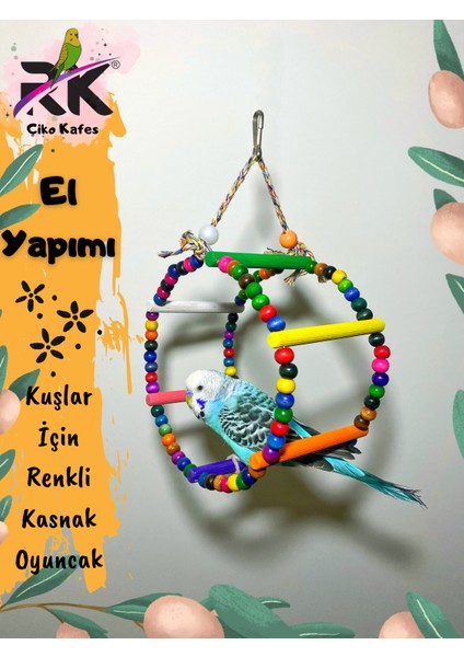 Yuvarlak Boncuklu Eğlenceli Kuş Oyuncağı