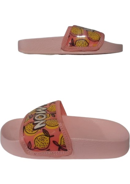 Kız Çocuk Pembe Sarı Limonlu Ultra Hafif Günlük Terlik GZEER10-11