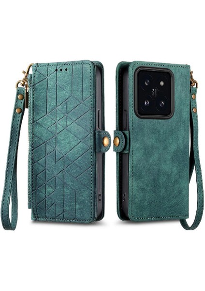 Xiaomi 14T Pro Için Flip Case Cüzdan Kapak Çevirin Deri Kılıf Basit (Yurt Dışından)