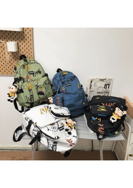 Kişiselleştirilmiş Grafiti Büyük Kapasiteli Gençlik Okul Çantası Öğrenci Okula Dönüş Malzemeleri (Yurt Dışından) fiyatları